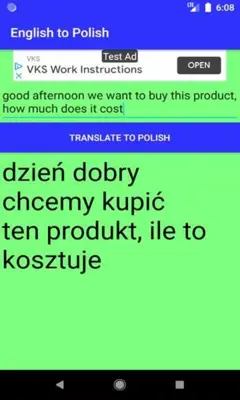 English to Polish Translator android App screenshot 1