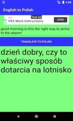 English to Polish Translator android App screenshot 2